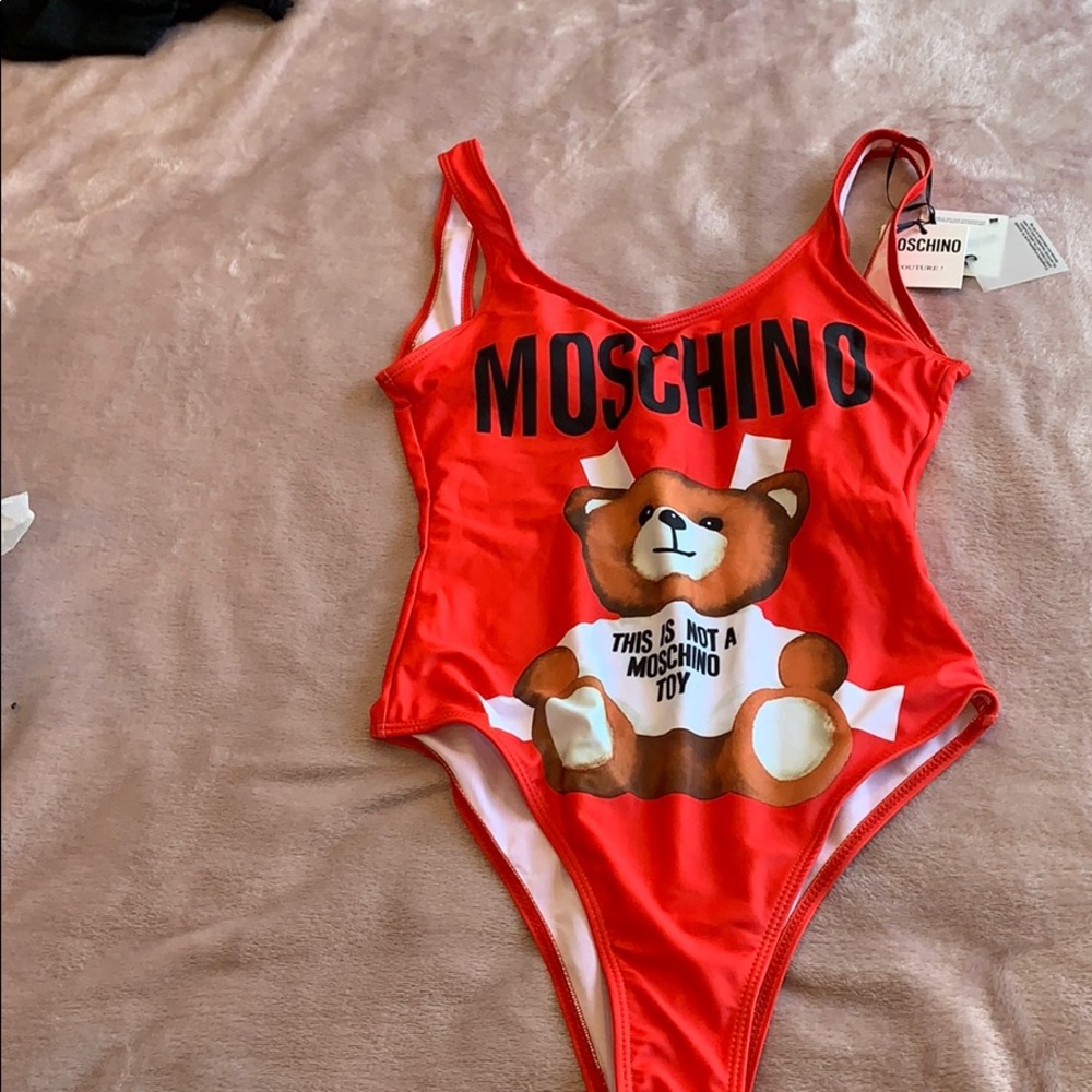 SOLD Moschino swimsuit one piece  high waist small